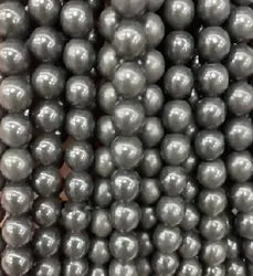Natural Gemstone Loose Beads Necklace - schungite - NO.191 ABC Jewelries